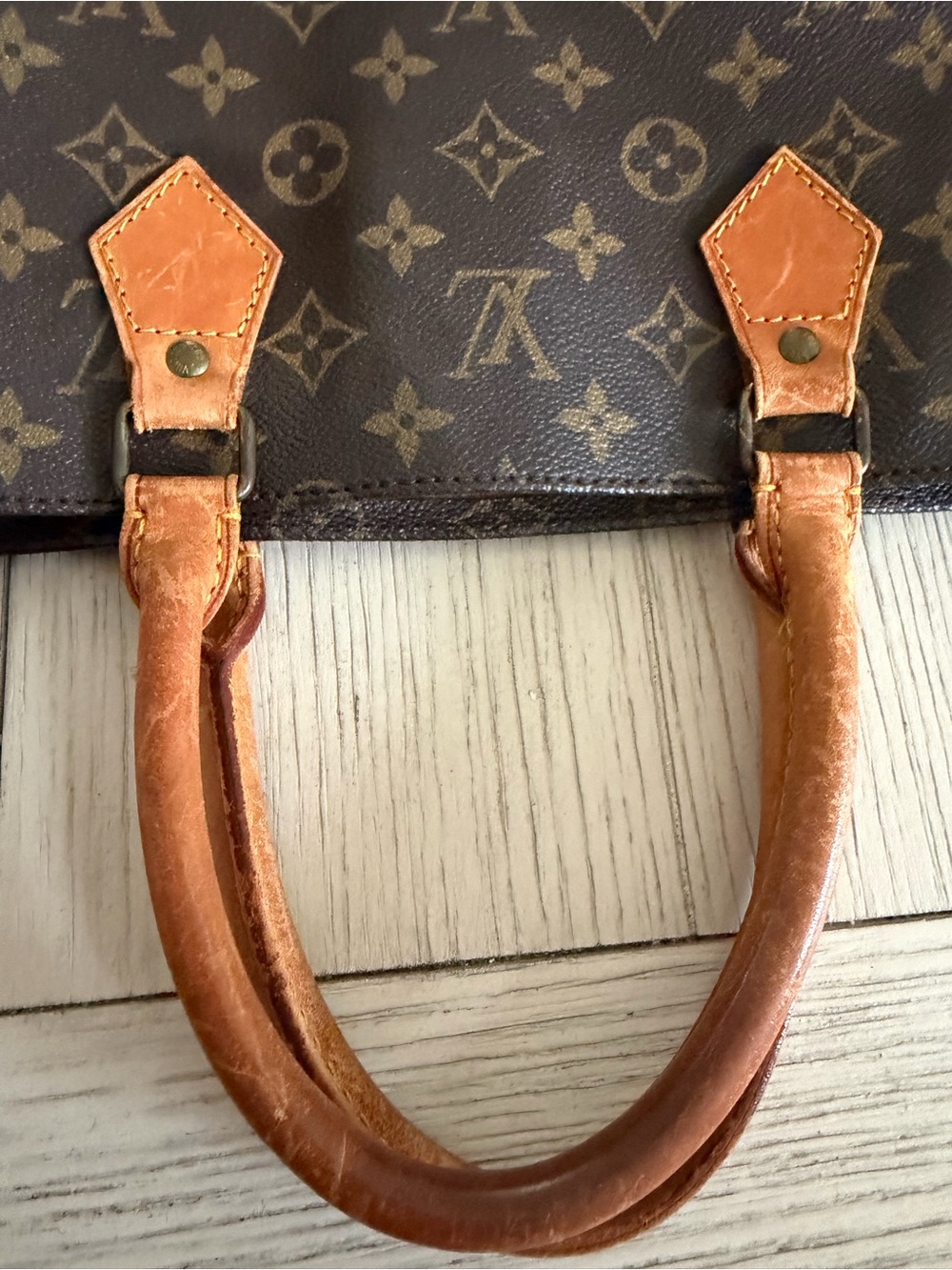 Louis Vuitton Monogram Sac Plat Canvas Tote in Brown - Picture 14 of 15
